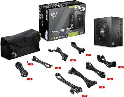 MSI MAG A750GL PCIE5 750W Gaming Power Supply – Fully Modular 80 PLUS Gold ATX 3.1 PSU with 12V-2x6 Cable - Electronics with | Sold by Uncle Wiener's Wholesale