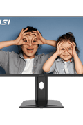 MSI Pro MP273QP E2 monitor front view showing QHD clarity

Side view of MSI 27" IPS monitor with slim bezel design

Rear VESA-mountable setup with cable management

100Hz refresh rate, FreeSync and Eye-Q Check certification

Black variant showing clean desk setup