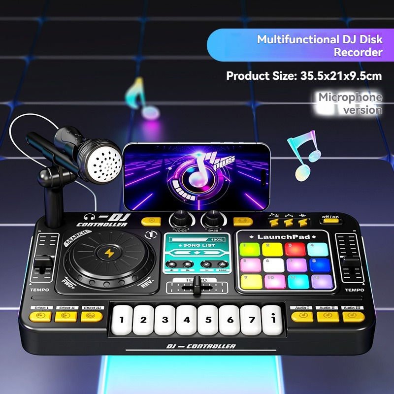Multifunction DJ Microphone Toy Kids Karaoke Music And Voice Changing Mic CPS321107 - with | Sold by Uncle Wiener's Wholesale