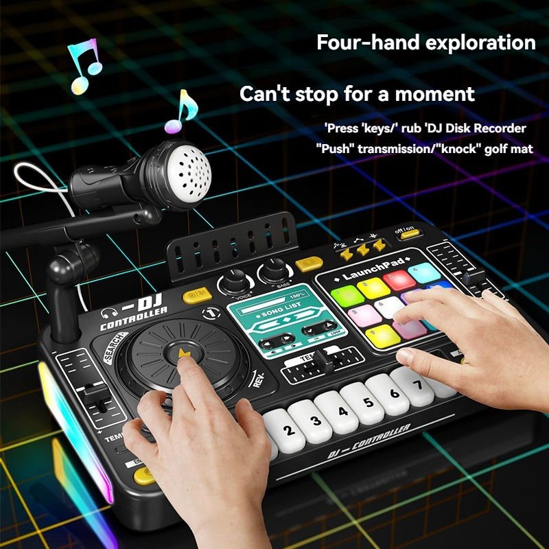 Multifunction DJ Microphone Toy Kids Karaoke Music And Voice Changing Mic CPS321107 - with | Sold by Uncle Wiener's Wholesale