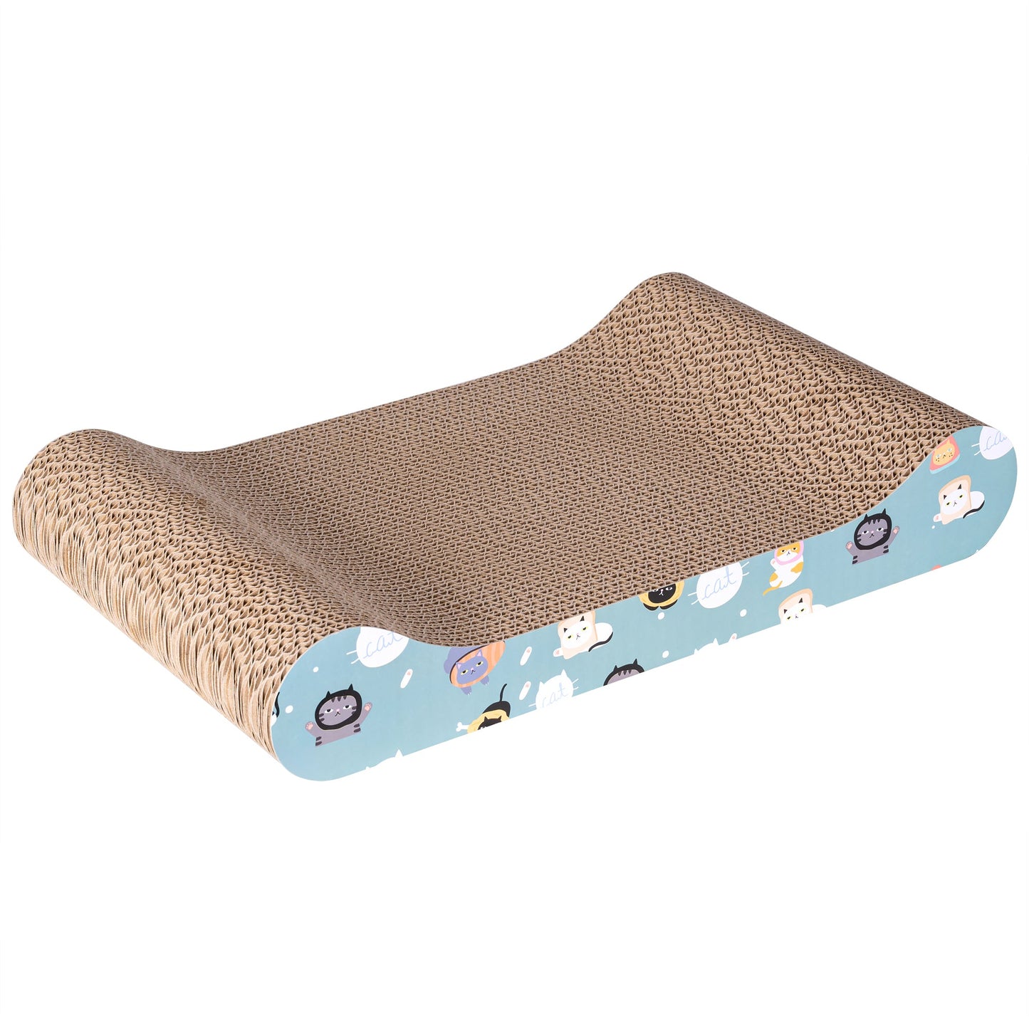 Multifunctional Cat Scratching Board Corrugated Cardboard Lounger with Catnip AMCTT1 - with | Sold by Uncle Wiener's Wholesale