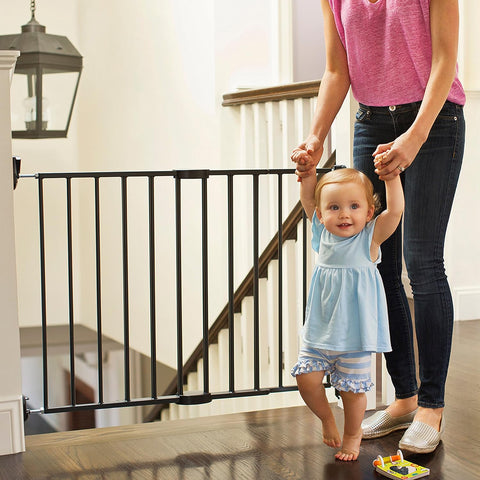 Munchkin Push to Close Extending Baby Safety Gate, Dark Grey by Munchkin - with | Sold by Uncle Wiener's Wholesale