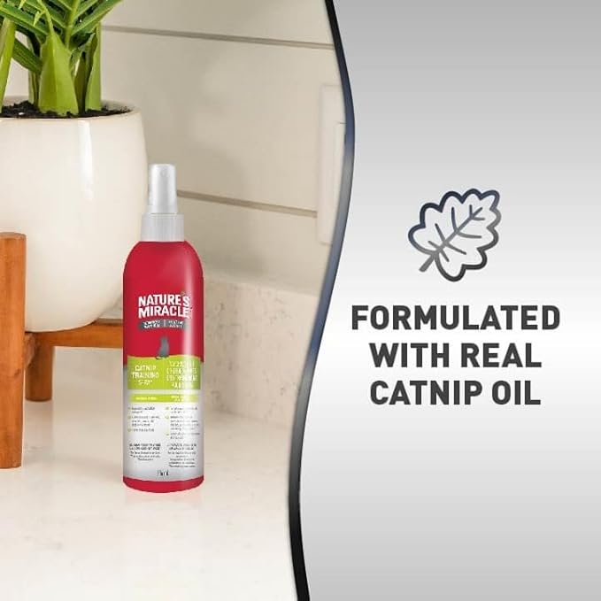 Nature's Miracle Advanced Platinum Catnip Training Spray – 236ml (8 oz) Cat Attractant with Real Catnip Oil for Toys, Scratching Posts & Cat Beds - Pet products with | Sold by Uncle Wiener's Wholesale