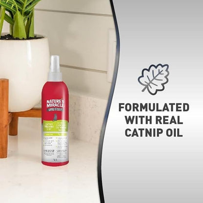 Nature's Miracle Advanced Platinum Catnip Training Spray – 236ml (8 oz) Cat Attractant with Real Catnip Oil for Toys, Scratching Posts & Cat Beds - Pet products with | Sold by Uncle Wiener's Wholesale