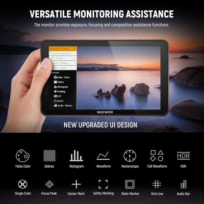 NEEWER F700 7-Inch 2000-Nit Camera Field Monitor – 1080P IPS Touchscreen, 4K HDMI In/Out, 3D LUT, HDR, Waveform & 2 NP-F750 Batteries - Electronics with | Sold by Uncle Wiener's Wholesale