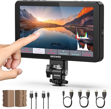 NEEWER F700 7-Inch 2000-Nit Camera Field Monitor – 1080P IPS Touchscreen, 4K HDMI In/Out, 3D LUT, HDR, Waveform & 2 NP-F750 Batteries - Electronics with | Sold by Uncle Wiener's Wholesale