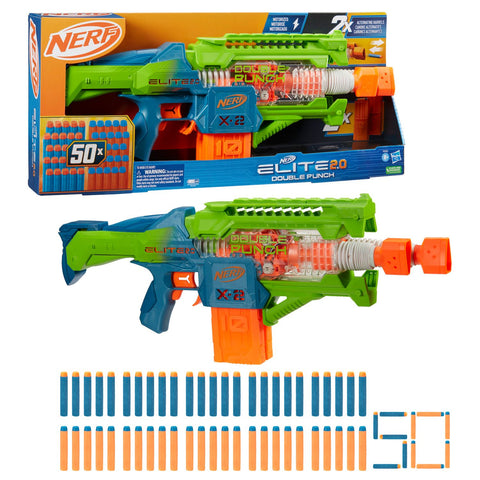 Nerf Elite 2.0 Double Punch Dart Blaster - with Multi | Sold by Uncle Wiener's Wholesale
