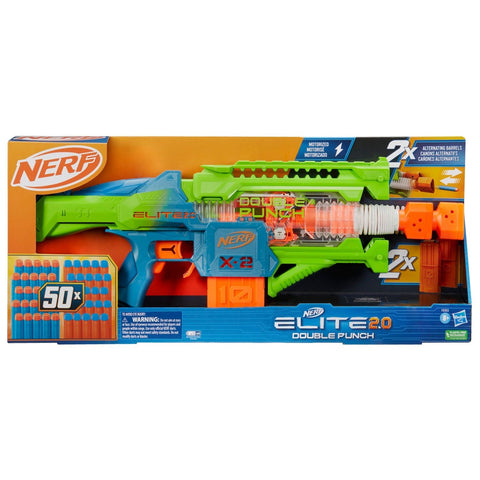 Nerf Elite 2.0 Double Punch Dart Blaster - with Multi | Sold by Uncle Wiener's Wholesale