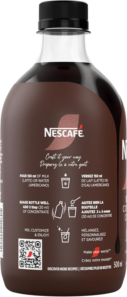 NESCAFÉ Espresso Concentrate Black 500ml – Liquid Coffee Concentrate for Iced Coffee, Lattes & Americanos - Snack with | Sold by Uncle Wiener's Wholesale