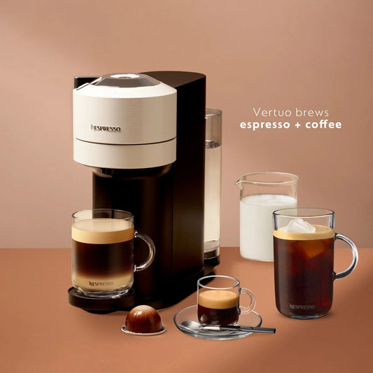 Nespresso Vertuo Next Coffee & Espresso Machine by DeLonghi – White Pod Coffee Maker 44387012027 44387012027 - with | Sold by Uncle Wiener's Wholesale