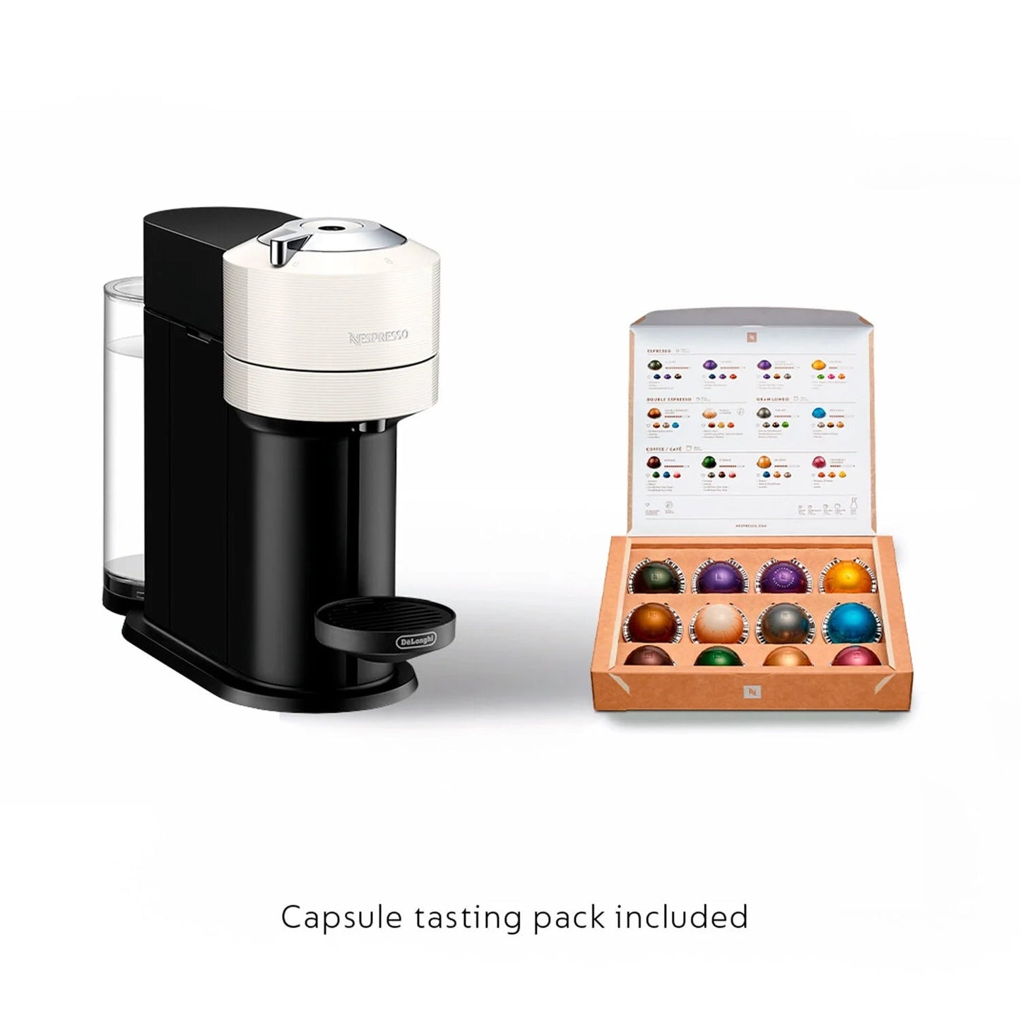 Nespresso Vertuo Next Coffee & Espresso Machine by DeLonghi – White Pod Coffee Maker 44387012027 44387012027 - with | Sold by Uncle Wiener's Wholesale