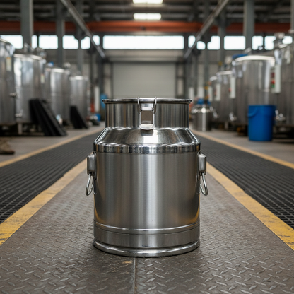 20L, 42L & 76L Stainless Steel Can | Metal Wine, Beer, Milk Jug & Food Storage Container