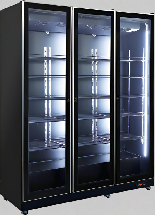 • “1-door commercial beverage cooler with LED lighting”
• “2-door glass display drink fridge for retail”
• “3-door wheeled merchandiser cooler with double-glass doors”
• “4-door commercial beverage cooler with caster wheels”
• “Interior view of LED-lit drink fridge with adjustable shelves”