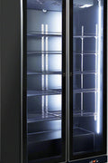 • “1-door commercial beverage cooler with LED lighting”
• “2-door glass display drink fridge for retail”
• “3-door wheeled merchandiser cooler with double-glass doors”
• “4-door commercial beverage cooler with caster wheels”
• “Interior view of LED-lit drink fridge with adjustable shelves”