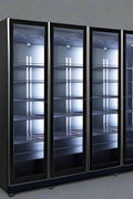 • “1-door commercial beverage cooler with LED lighting”
• “2-door glass display drink fridge for retail”
• “3-door wheeled merchandiser cooler with double-glass doors”
• “4-door commercial beverage cooler with caster wheels”
• “Interior view of LED-lit drink fridge with adjustable shelves”