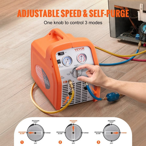New 1 HP Dual Cylinder AC Refrigerant Recovery Machine – High - Efficiency HVAC Recovery Unit 628529 - with | Sold by Uncle Wiener's Wholesale