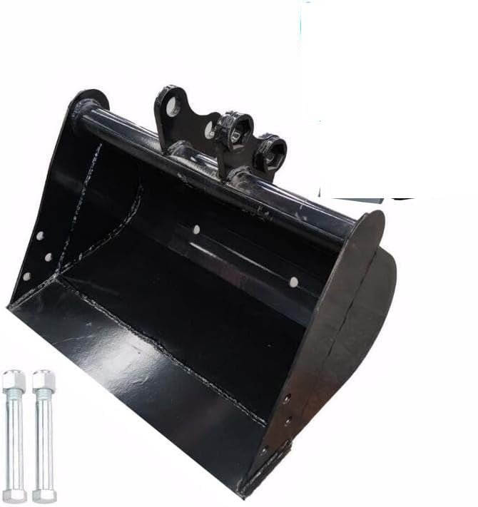 1 Ton Mini Excavator with red exterior and enclosed cab

Excavator attachments: auger, rake, ripper tooth

Briggs & Stratton engine close-up in compact excavator

Compact excavator operating on residential job site

Interior view of enclosed cab on mini excavator