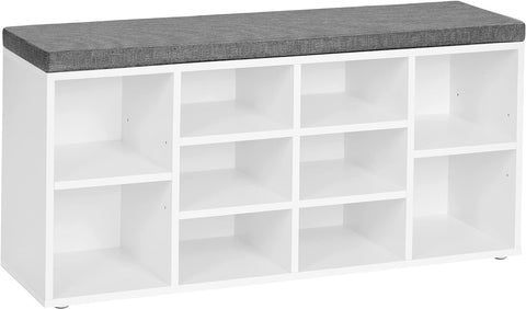 New 10 - Compartment Shoe Storage Cabinet – Entryway & Bedroom Organizer - with White | Sold by Uncle Wiener's Wholesale