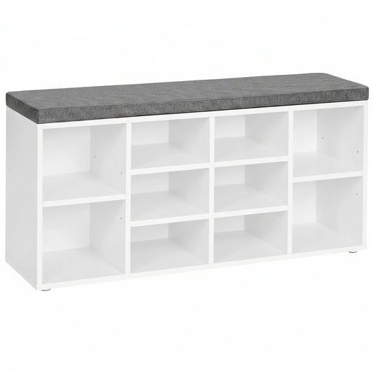 New 10 - Compartment Shoe Storage Cabinet – Entryway & Bedroom Organizer - with White | Sold by Uncle Wiener's Wholesale