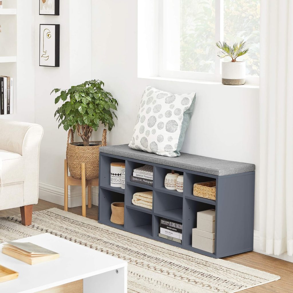 New 10 - Compartment Shoe Storage Cabinet – Entryway & Bedroom Organizer - with Gray | Sold by Uncle Wiener's Wholesale