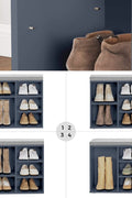 New 10 - Compartment Shoe Storage Cabinet – Entryway & Bedroom Organizer - with Gray | Sold by Uncle Wiener's Wholesale