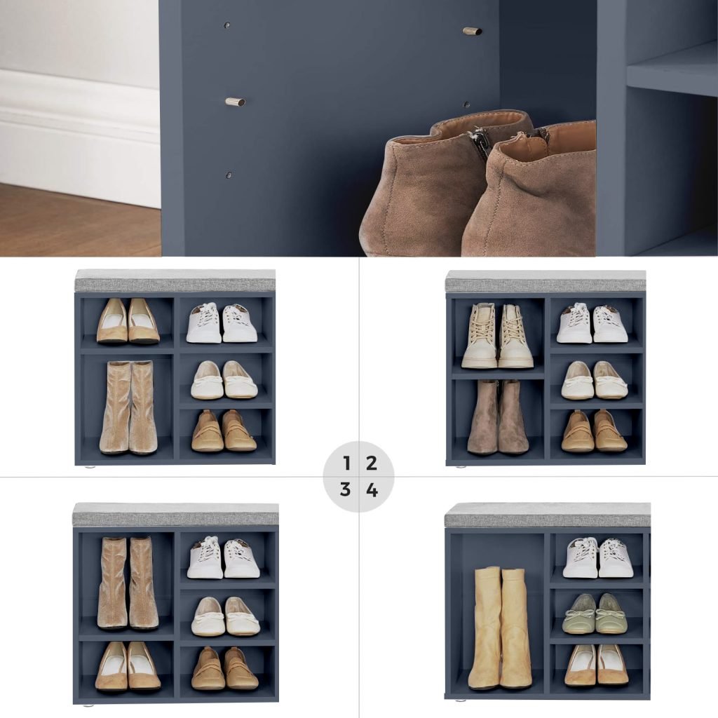 New 10 - Compartment Shoe Storage Cabinet – Entryway & Bedroom Organizer - with Gray | Sold by Uncle Wiener's Wholesale