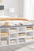 New 10 - Compartment Shoe Storage Cabinet – Entryway & Bedroom Organizer - with White | Sold by Uncle Wiener's Wholesale