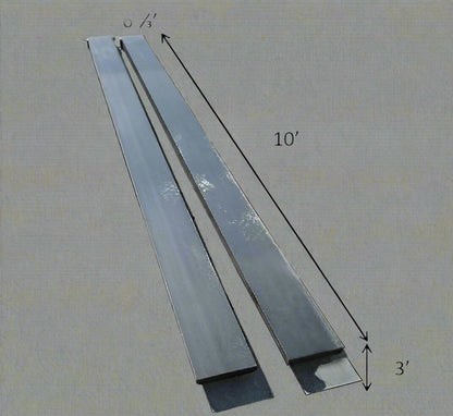 Heavy-Duty Forklift Fork Extensions – Slide-On Steel Sleeves in 10 FT and 8 FT Lengths with 6600 lbs Capacity