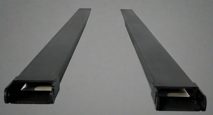 Heavy-Duty Forklift Fork Extensions – Slide-On Steel Sleeves in 10 FT and 8 FT Lengths with 6600 lbs Capacity