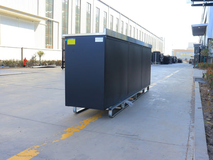 NEW 10 FT HEAVY DUTY STEEL WORK BENCH 35 , 25 , 20 & 15 DRAWER - with 15 Drawer + 2 Cabinet Drawer Stainless | Sold by Uncle Wiener's Wholesale