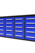 NEW 10 FT HEAVY DUTY STEEL WORK BENCH 35 , 25 , 20 & 15 DRAWER - with 25 Drawer Blue | Sold by Uncle Wiener's Wholesale