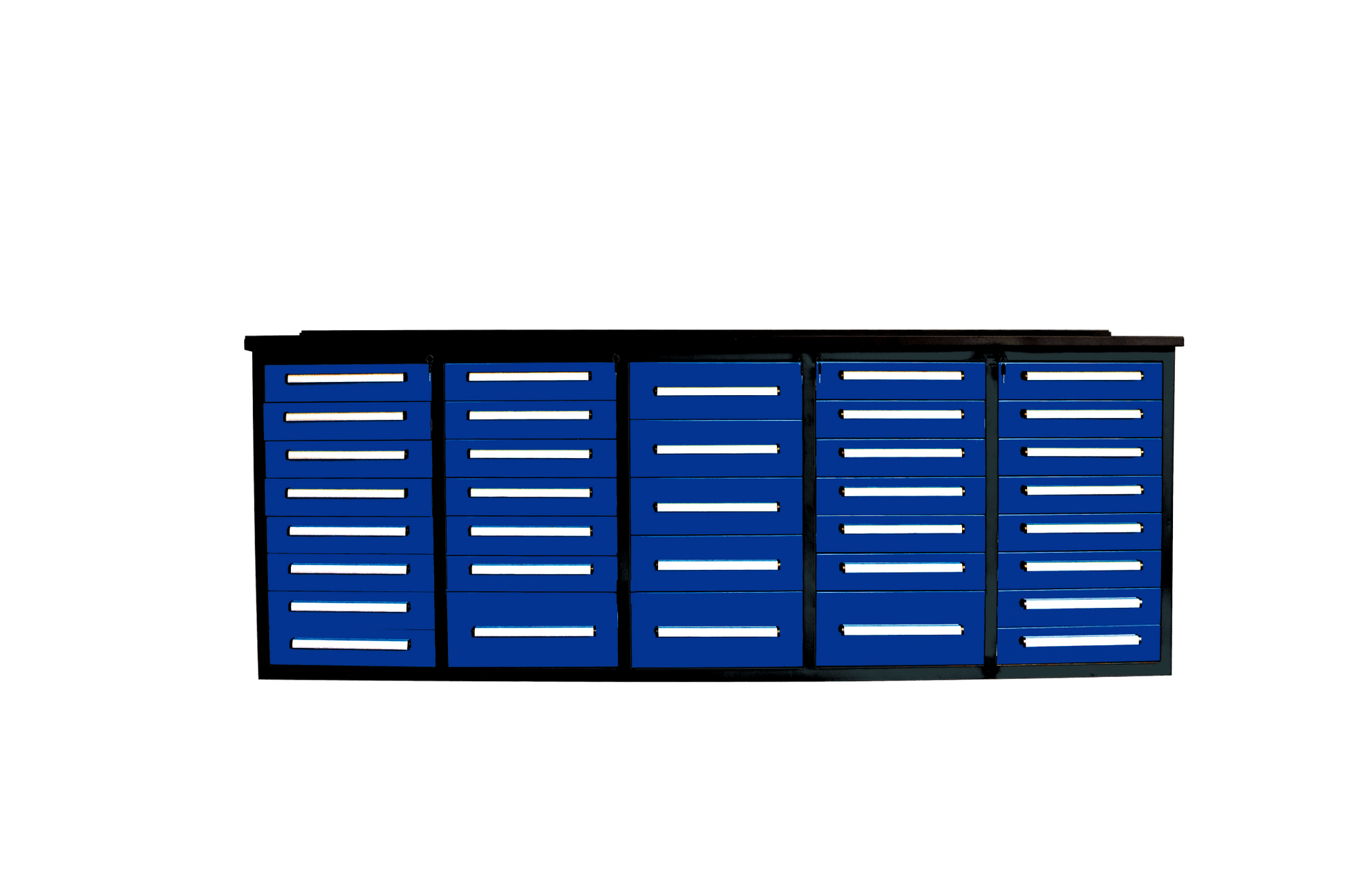 NEW 10 FT HEAVY DUTY STEEL WORK BENCH 35 , 25 , 20 & 15 DRAWER - with 35 Drawer Blue | Sold by Uncle Wiener's Wholesale
