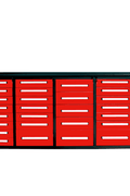 NEW 10 FT HEAVY DUTY STEEL WORK BENCH 35 , 25 , 20 & 15 DRAWER - with 35 Drawer Red | Sold by Uncle Wiener's Wholesale