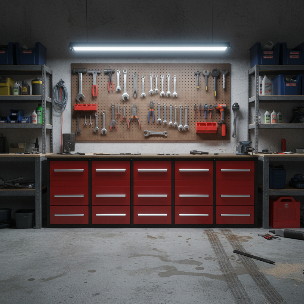 NEW 10 FT HEAVY DUTY STEEL WORK BENCH 35 , 25 , 20 & 15 DRAWER - with 15 Drawer Red | Sold by Uncle Wiener's Wholesale