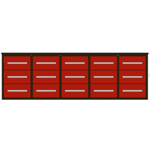 NEW 10 FT HEAVY DUTY STEEL WORK BENCH 35 , 25 , 20 & 15 DRAWER - with 15 Drawer Red | Sold by Uncle Wiener's Wholesale
