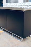 NEW 10 FT HEAVY DUTY STEEL WORK BENCH 35 , 25 , 20 & 15 DRAWER - with 15 Drawer + 2 Cabinet Drawer Stainless | Sold by Uncle Wiener's Wholesale