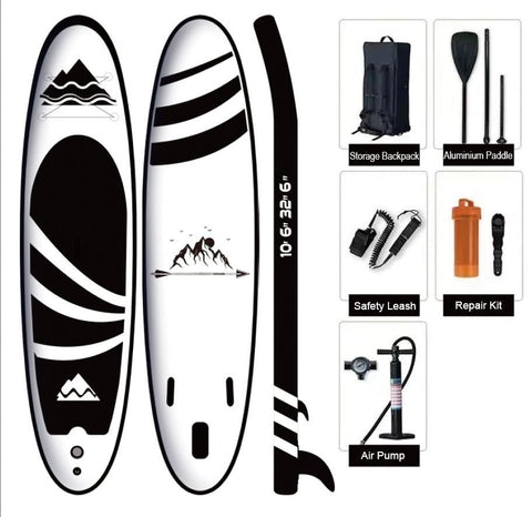10 FT Inflatable Stand Up Paddle Board with Paddle, Pump, Backpack & Accessories – Lightweight SUP for Beginners & Intermediate Riders