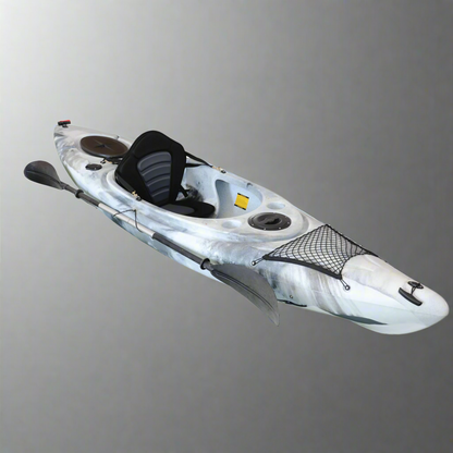 NEW 10 FT SIT - IN KAYAK W/ PADDED SEAT & PADDLES – COMFORT SEAT, LIGHTWEIGHT BUILD, IDEAL FOR BEGINNERS & RECREATIONAL USE - with Gray / Black | Sold by Uncle Wiener's Wholesale