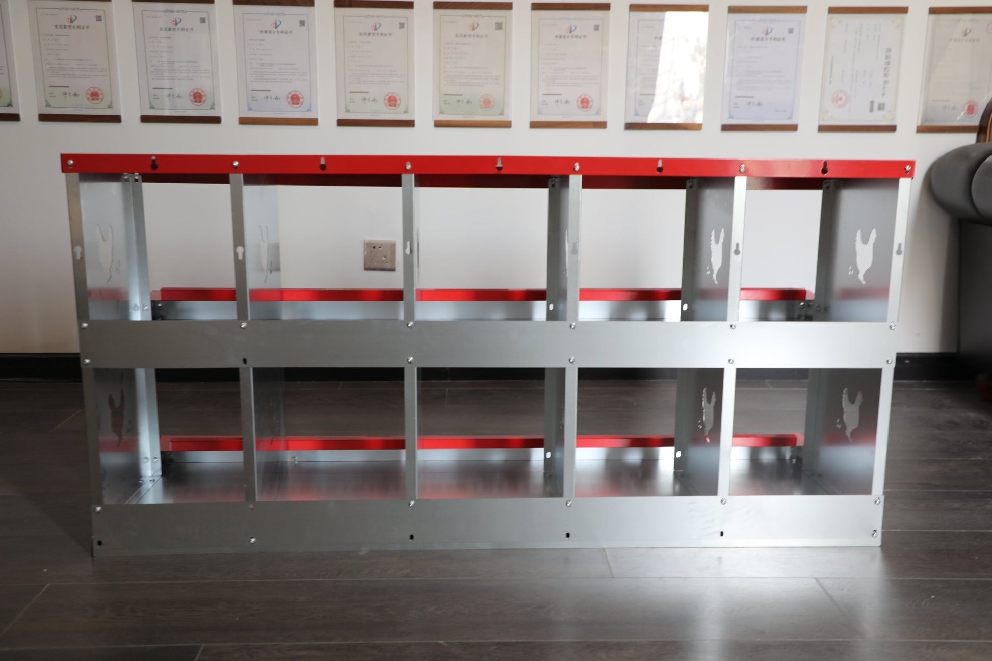 NEW 10 Hole Chicken Laying Nest Box – Heavy Duty Metal Egg Collection Box for Poultry Coop S1222 - with | Sold by Uncle Wiener's Wholesale