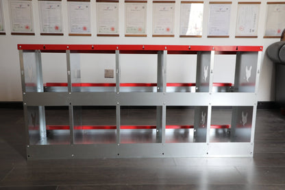 NEW 10 Hole Chicken Laying Nest Box – Heavy Duty Metal Egg Collection Box for Poultry Coop S1222 - with | Sold by Uncle Wiener's Wholesale