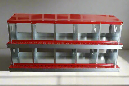 NEW 10 Hole Chicken Laying Nest Box – Heavy Duty Metal Egg Collection Box for Poultry Coop S1222 - with | Sold by Uncle Wiener's Wholesale