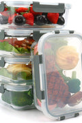 New 10 PCS Glass Food Storage Container Set – Airtight, Microwave & Dishwasher Safe 826754 - with | Sold by Uncle Wiener's Wholesale