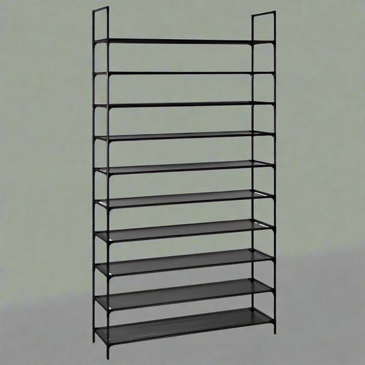 10-Tier Shoe Rack Organizer – Full Front View

Space-Saving Shoe Shelf with 50 Pairs Capacity

Removable Tier Shoe Storage Rack – Assembly Guide

Compact Shoe Organizer – Closet and Entryway Use