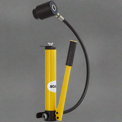 10 Ton Hydraulic Knockout Punch Kit with dies and carrying case
Professional metal hole punch driver set for conduit installation
Hydraulic hole punch with pump and 6 die sizes