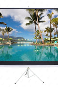 100 inch tripod pull-up projector screen with 16:9 aspect ratio
TS100 portable projector screen setup for outdoor use
Projector screen for classroom and business presentations
Matte white tripod screen with black masking borders
TS100 projection screen portable setup with stand