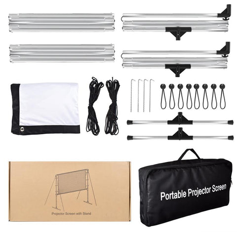 New 100 - Inch Projector Screen with Stand – Portable & Easy Setup 592021 - with | Sold by Uncle Wiener's Wholesale