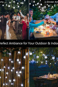 New 100 LED 72FT Solar Crystal Globe String Lights – Outdoor Waterproof Garden Decor 10213CW - with COOL WHITE | Sold by Uncle Wiener's Wholesale