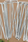 100 Pack 6-Inch Landscape Staples – Durable Steel Weed Barrier Pins for Garden Fabric and Irrigation