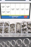 100 PCS stainless steel hose clamp set with case and screwdriver
Hose clamp assortment kit for plumbing and automotive use
Adjustable stainless steel hose clamps in 8 sizes