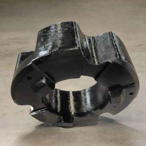 Front view of 1,000 lb Case IH® wheel weight with 3-bolt pattern
Side angle of the heavy-duty cast iron tractor wheel weight
Rear view showing bolt mount configuration
